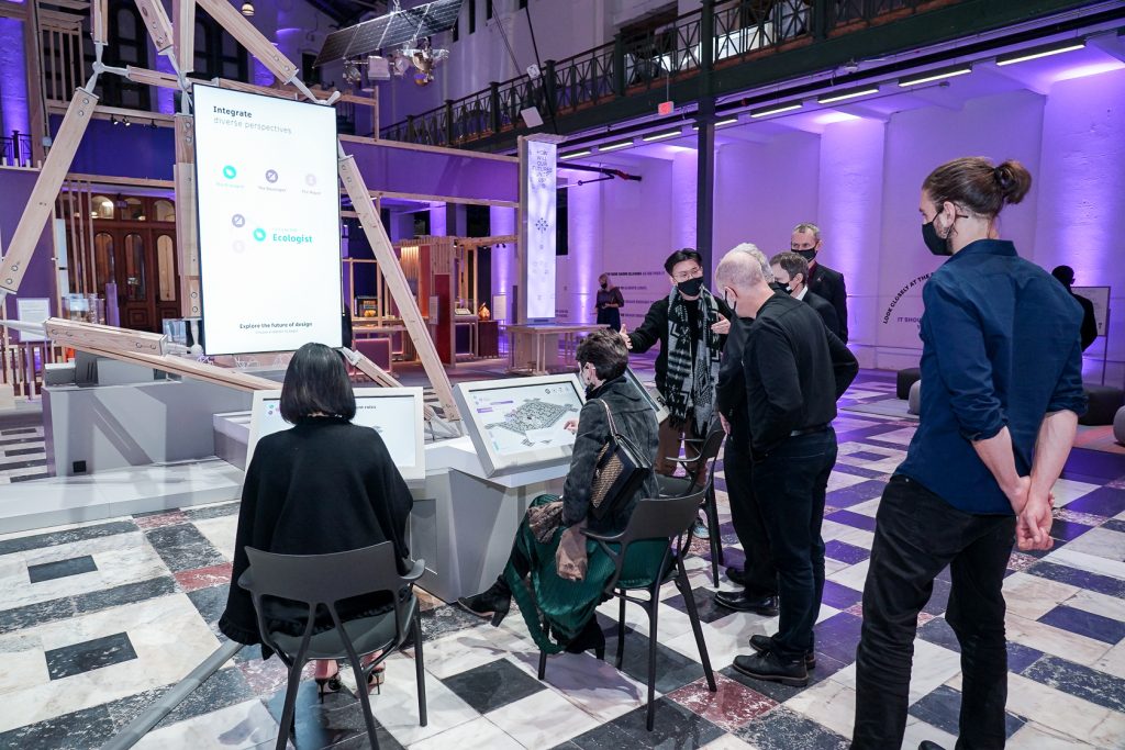 visitors interacting with co-lab