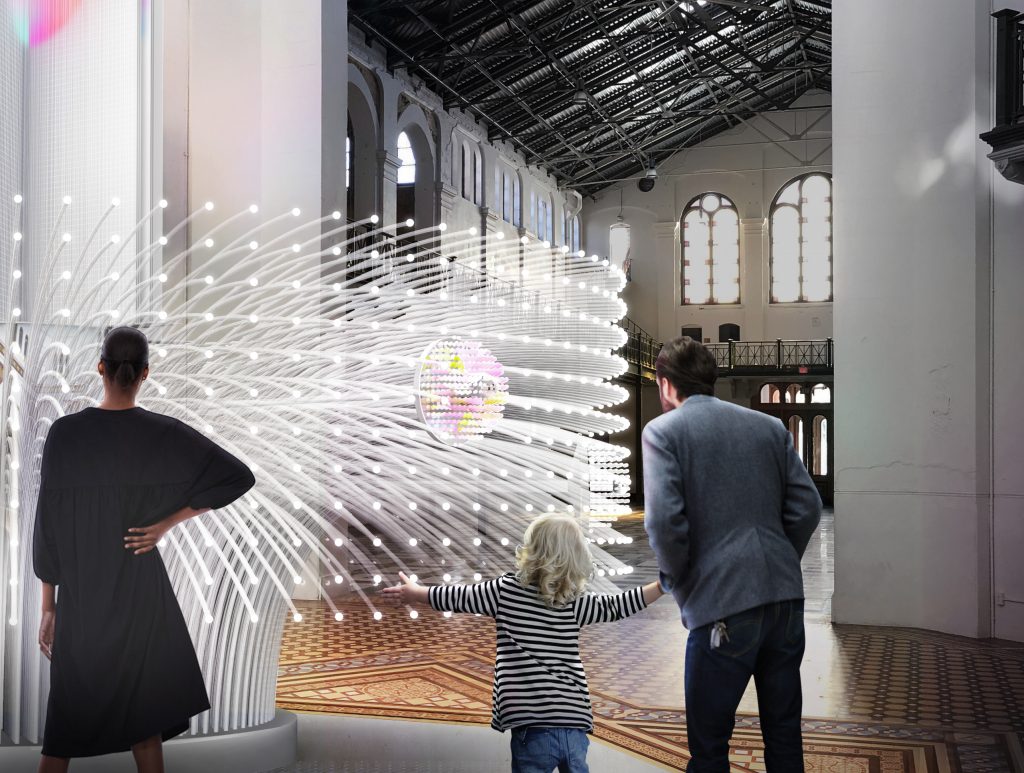 light sculpture rendering