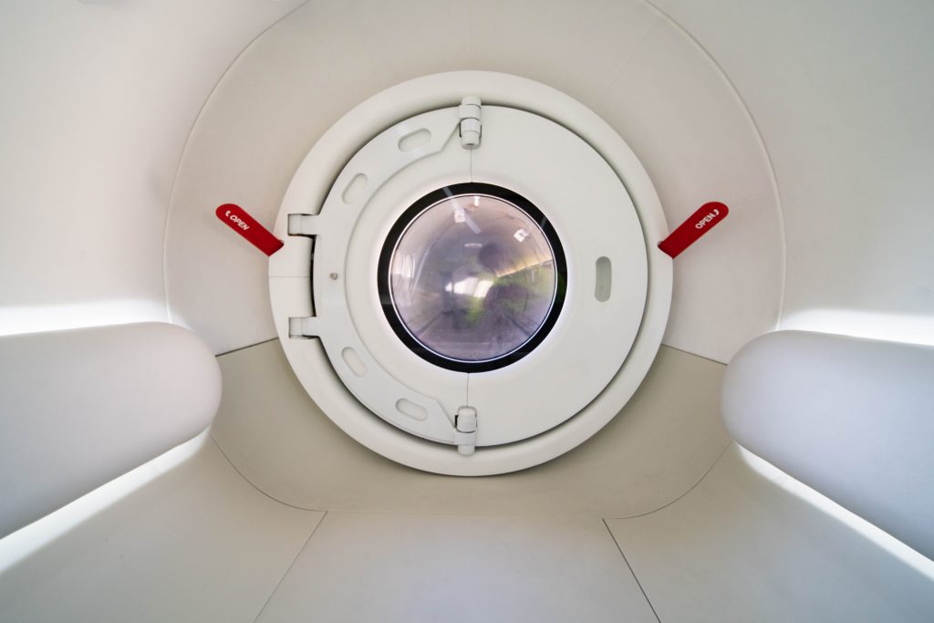 inside the hyperloop pod