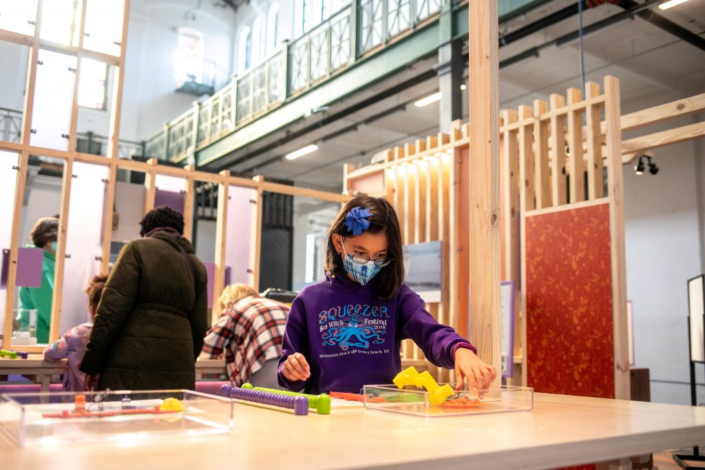 Girl doing hands on activity